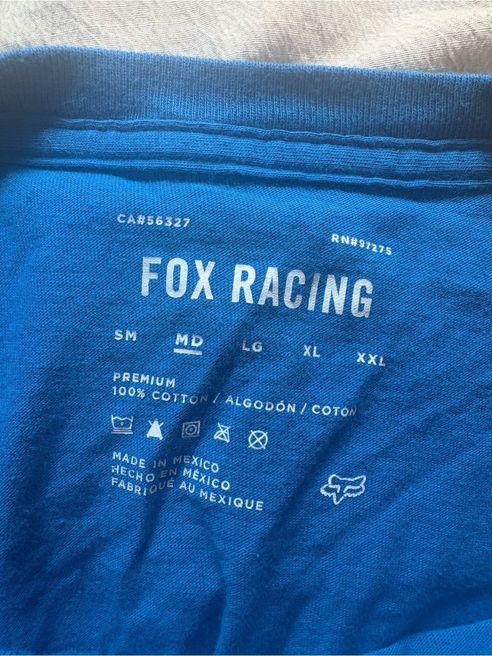 Fox Blue Short-Sleeve Tee with White Logo - Picture 2 of 6